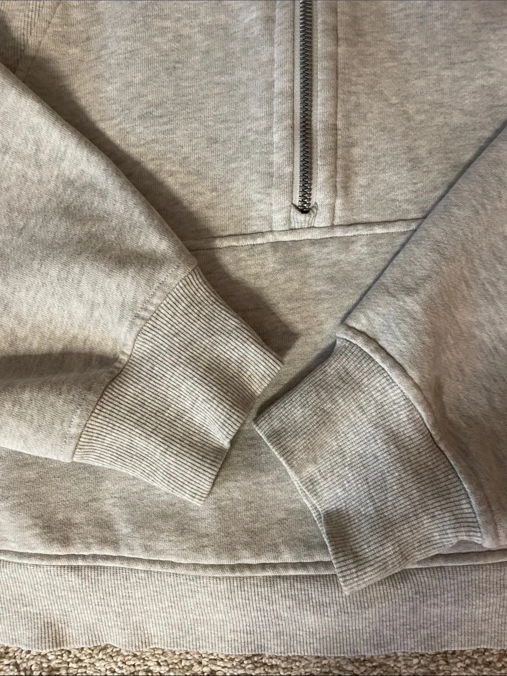 lululemon athletica Scuba Light Gray Cropped Half-Zip